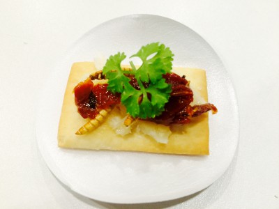 Mealworms appetizer